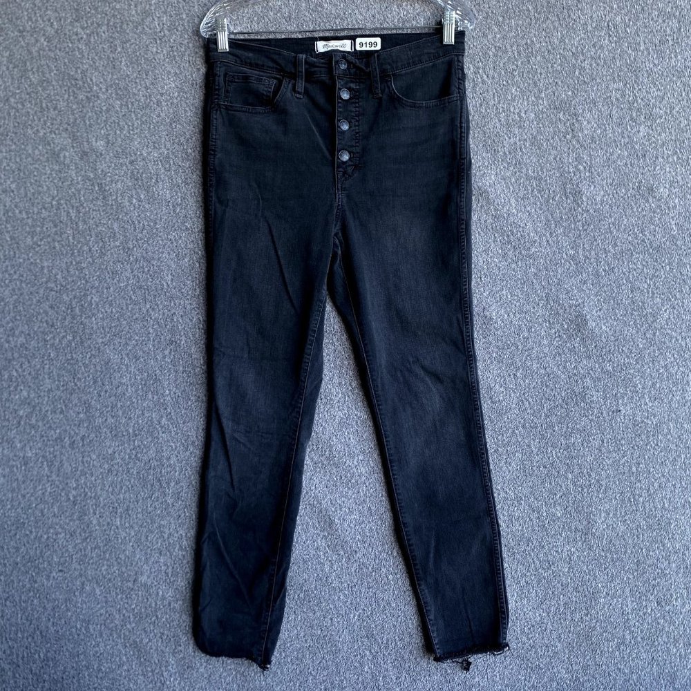 Madewell Women's Size 29 10" Black High Rise Skinny Stretch Denim Jeans